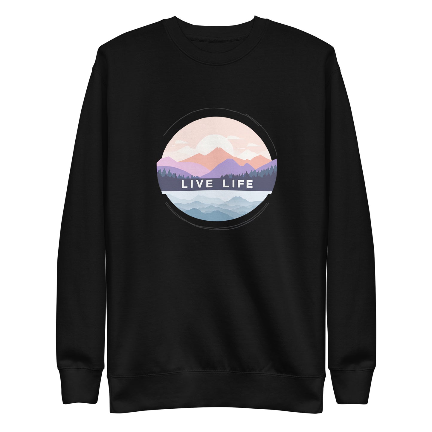 Purple Mountain Live Life Unisex Cotton Sweatshirt